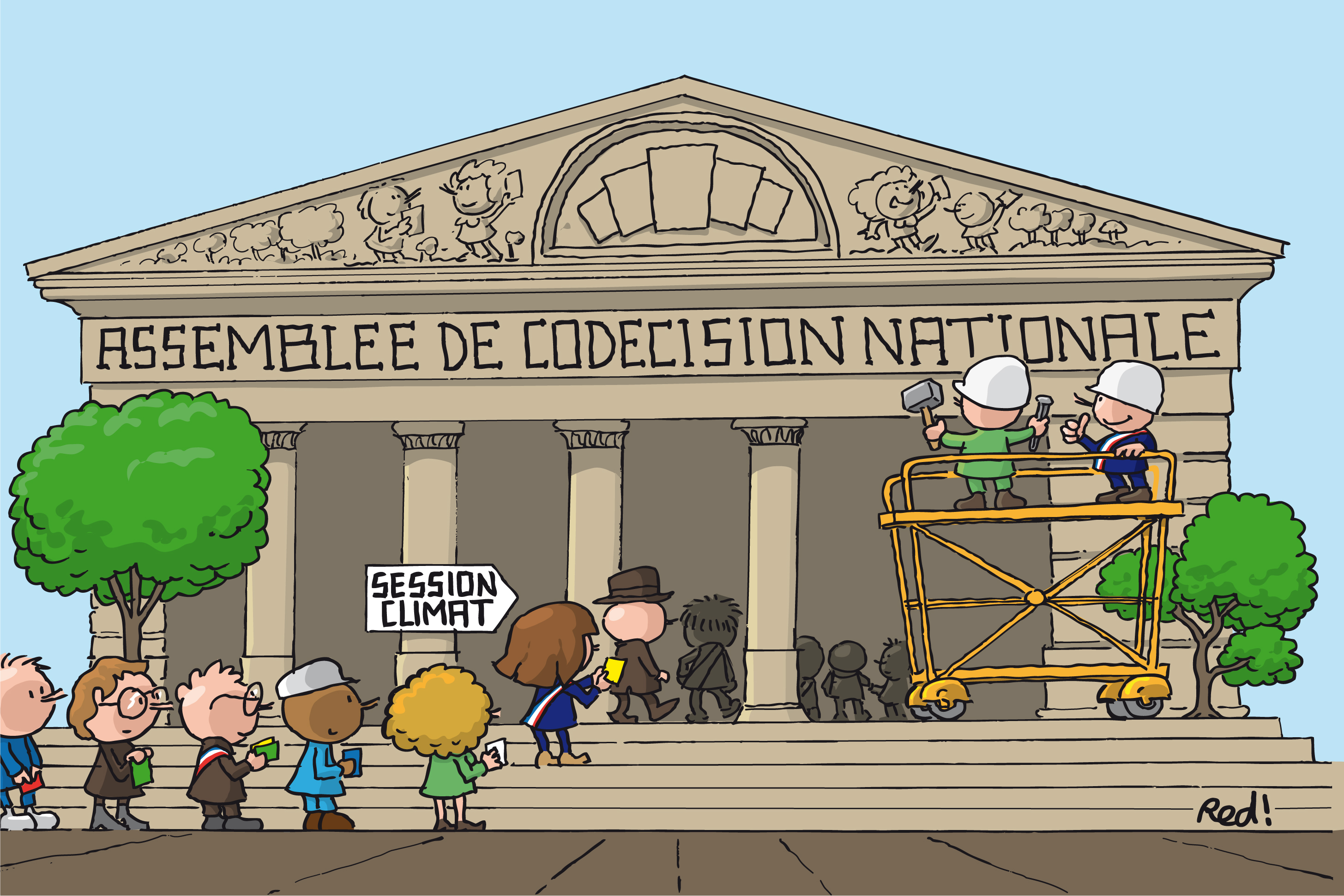 Illustration d'un bâtiment d'assemblée de codécision nationale